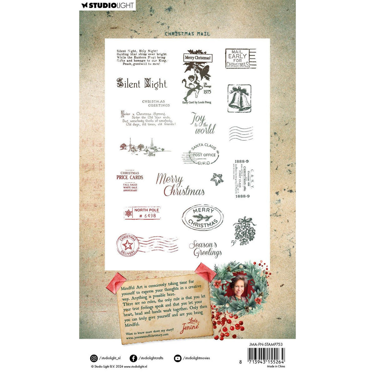 Studio light • festive nostalgia clear stamp christmas mail