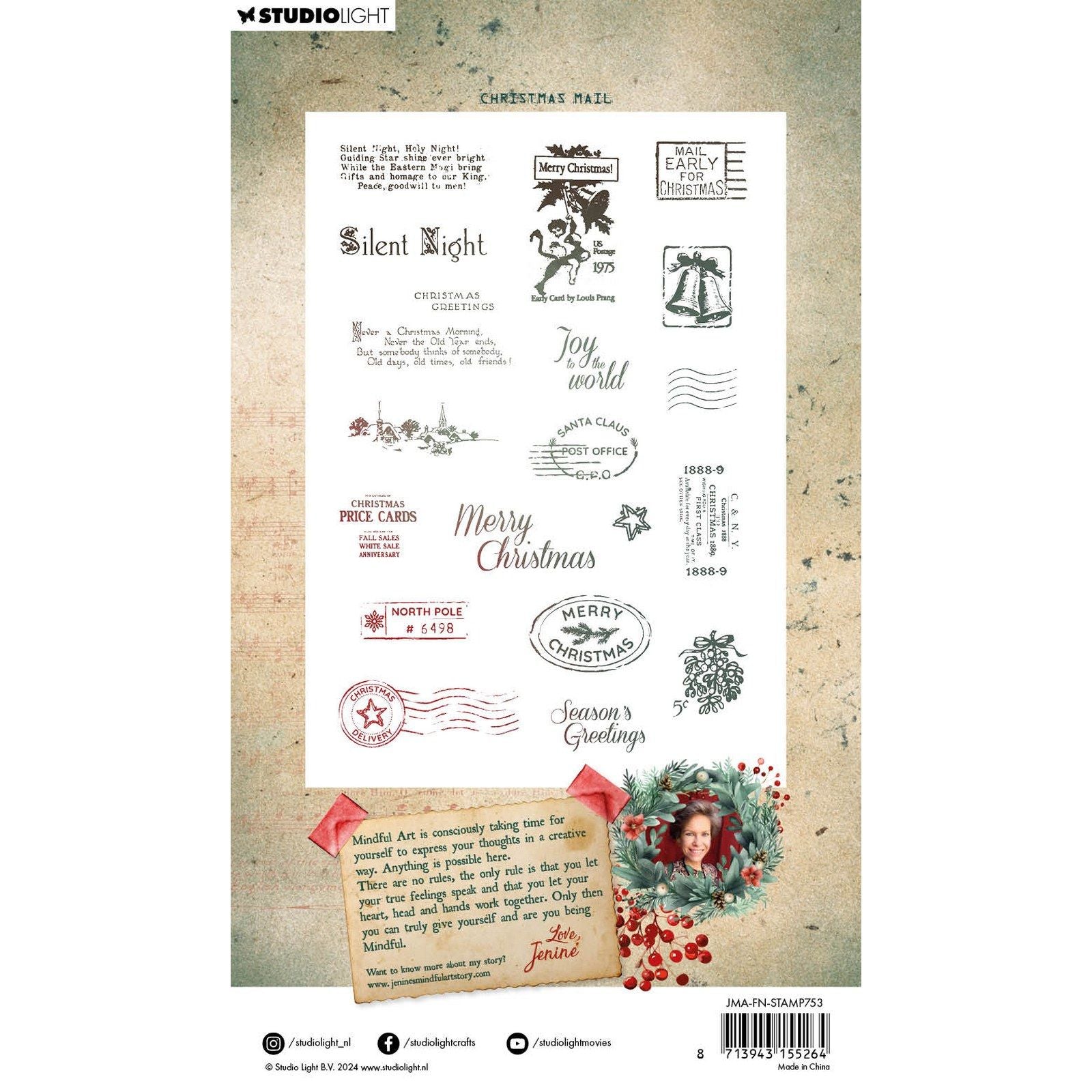 Studio light • festive nostalgia clear stamp christmas mail