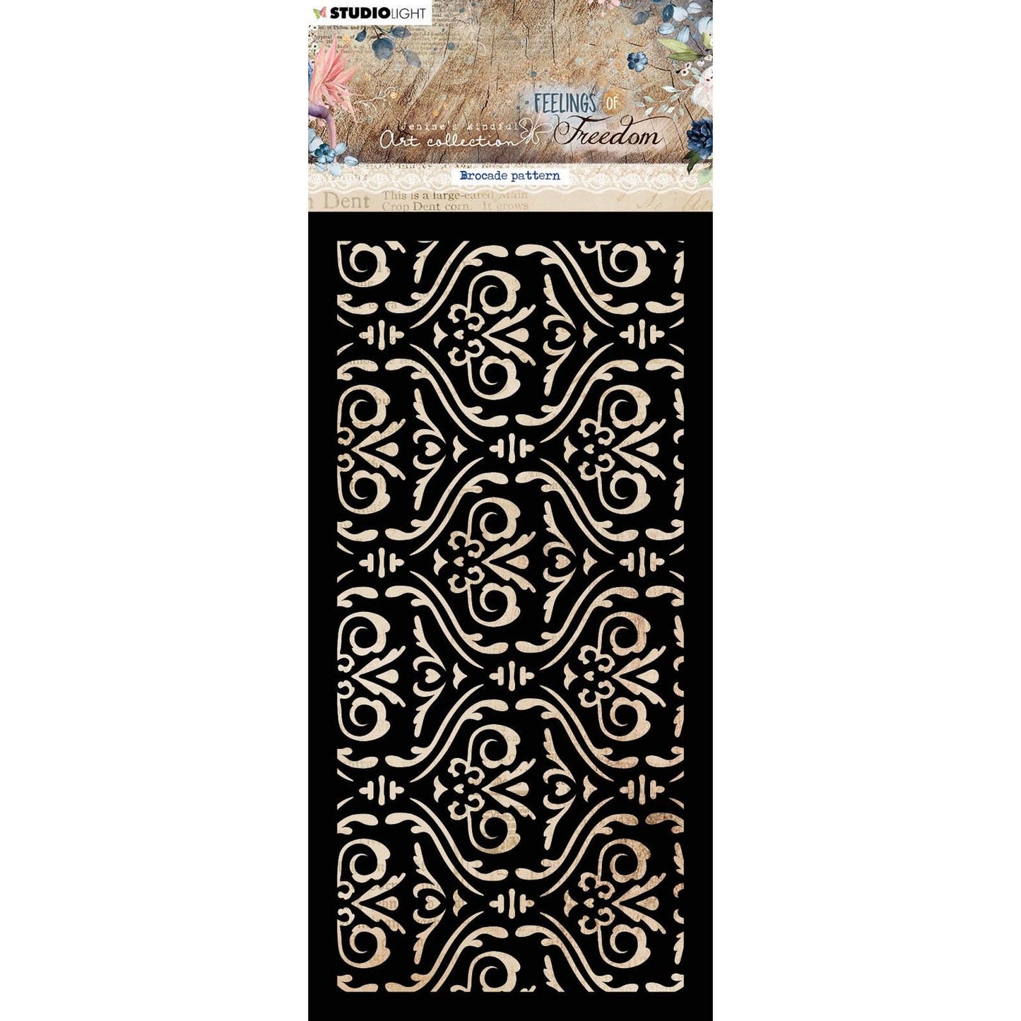 Studio light • feelings of freedom mask stencil brocade pattern