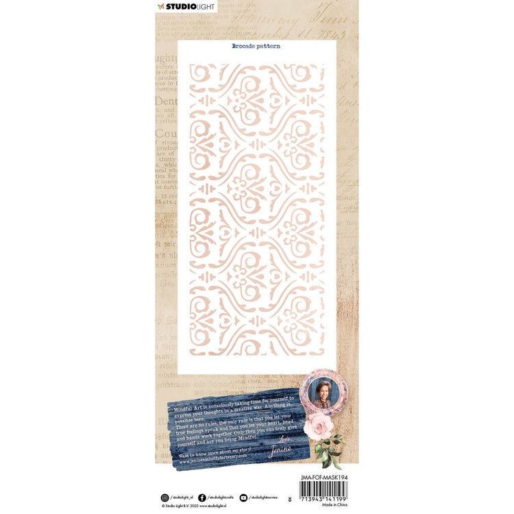 Studio light • feelings of freedom mask stencil brocade pattern