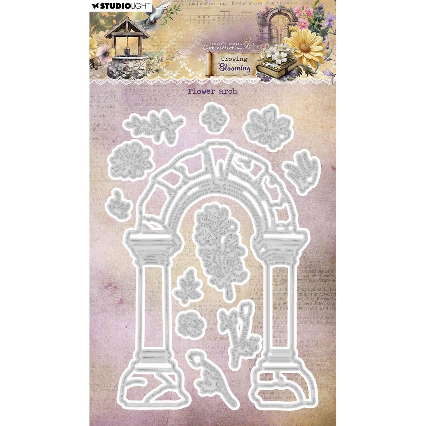 Studio light • growing blooming cutting die flower arch