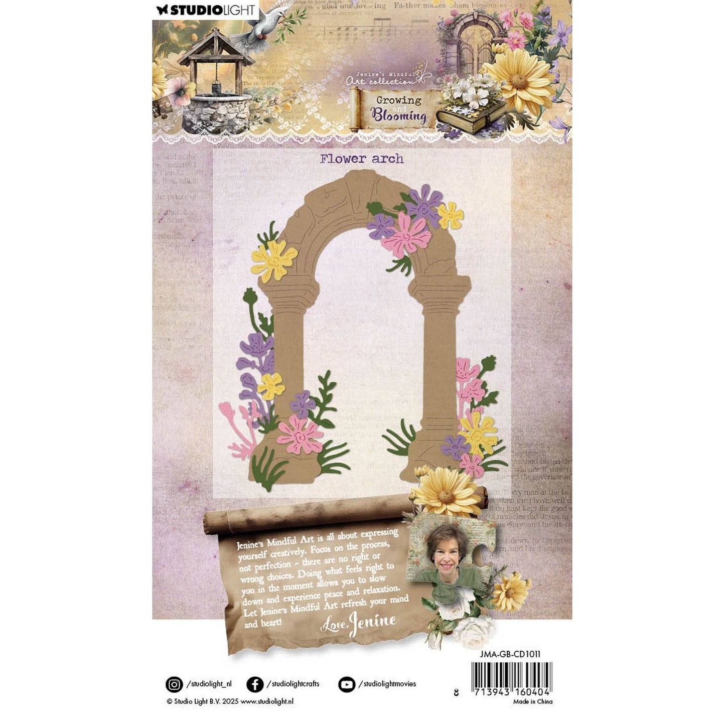 Studio light • growing blooming cutting die flower arch