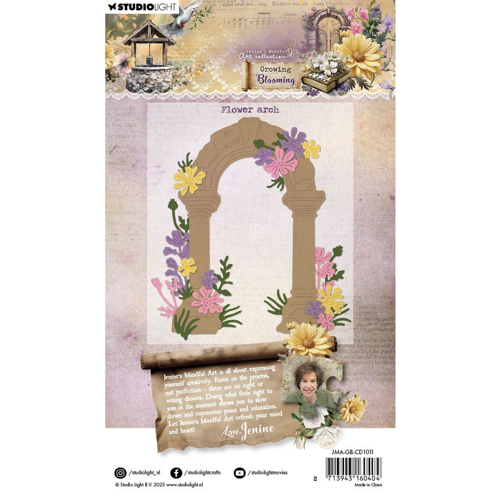 Studio light • growing blooming cutting die flower arch