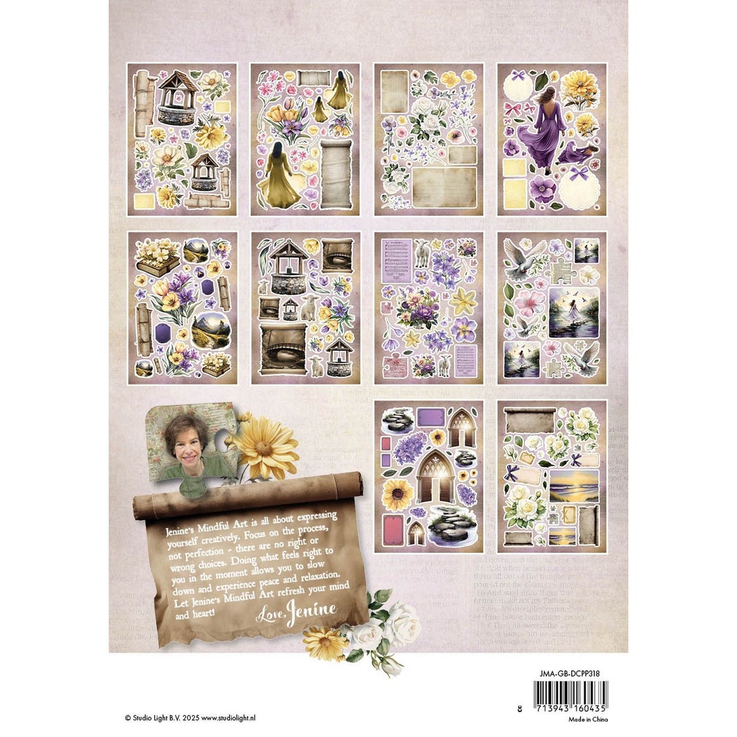 Studio light • growing blooming die-cut paper pad paper elements