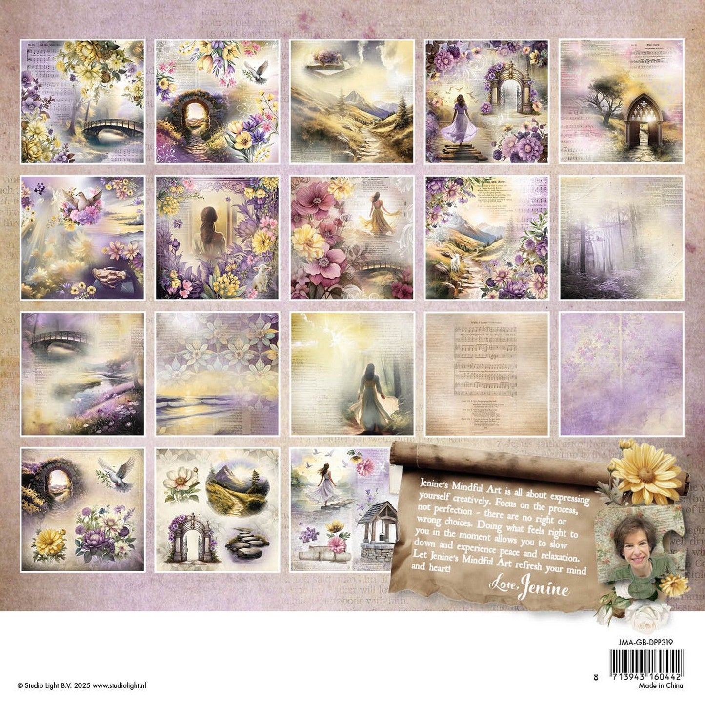 Studio light • growing blooming designer paper pad collage paper
