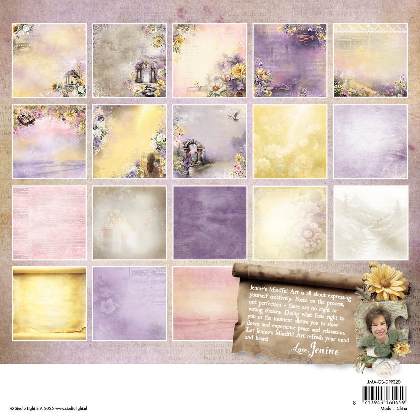 Studio light • growing blooming designer paper pad background paper