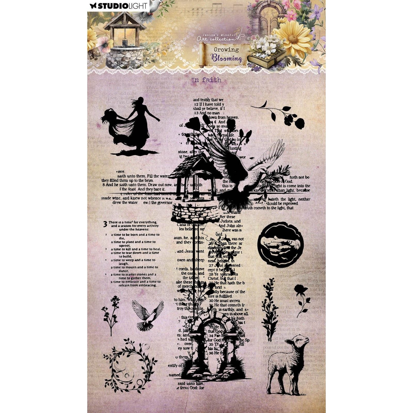 Studio light • growing blooming clear stamp in faith