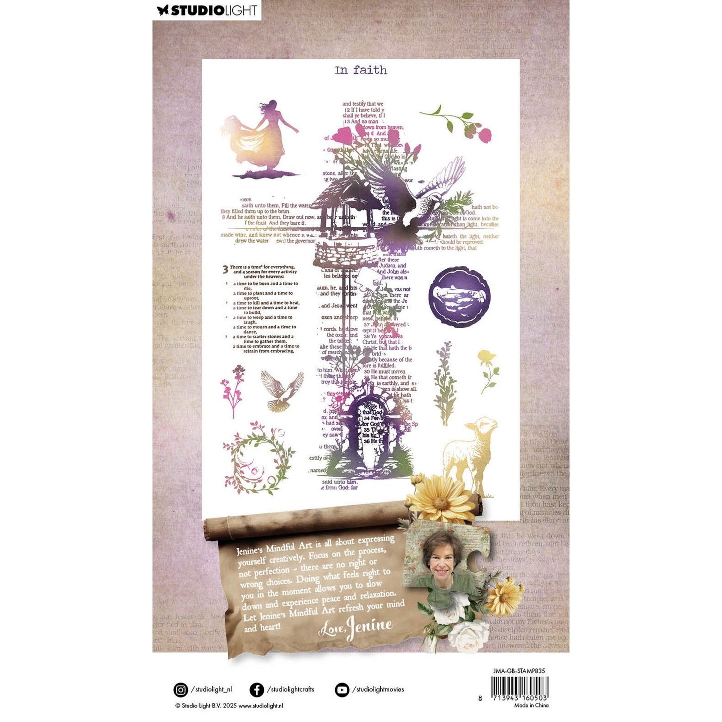 Studio light • growing blooming clear stamp in faith