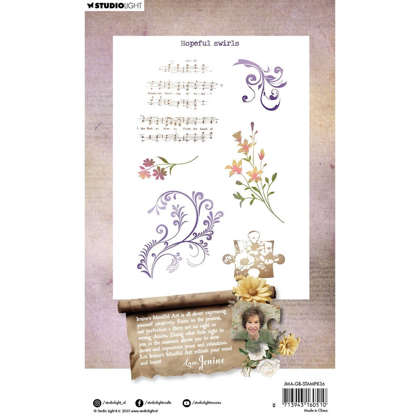 Studio light • growing blooming clear stamp hopeful swirls