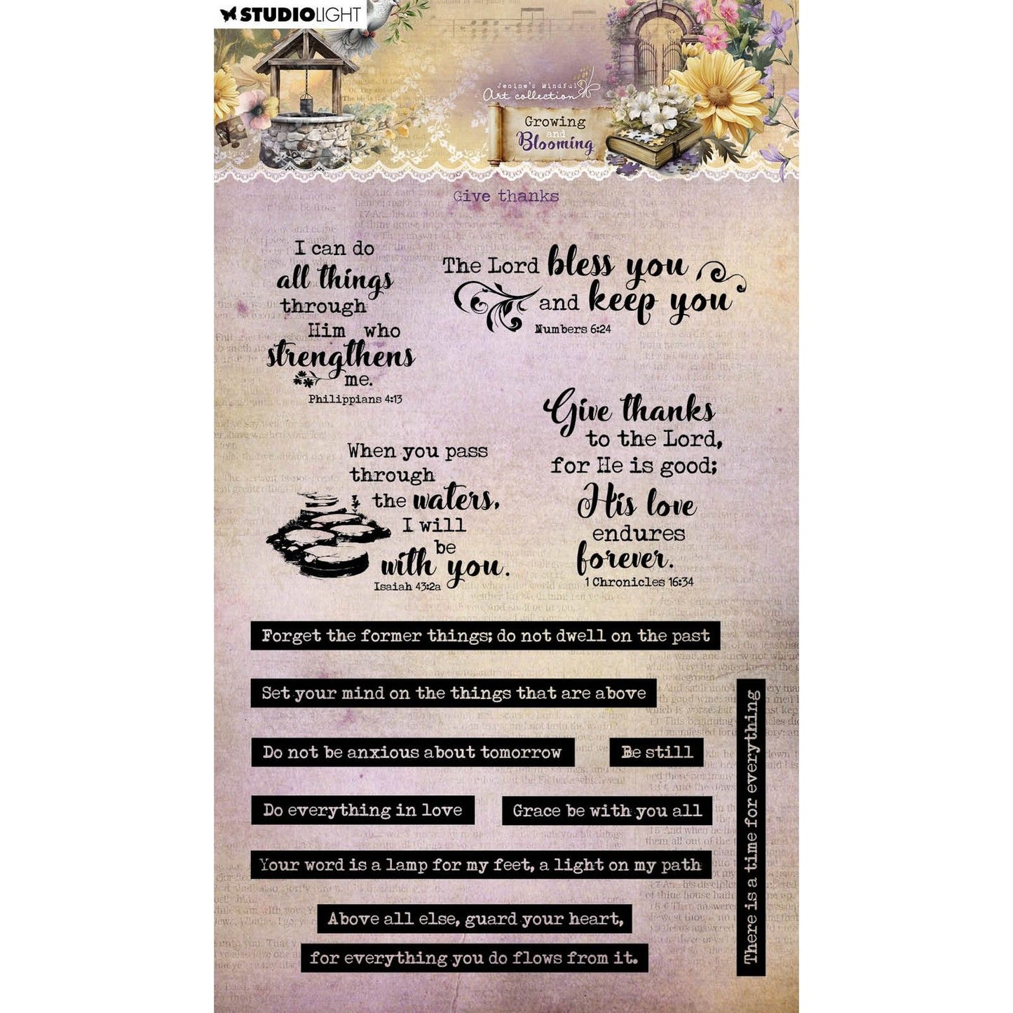 Studio light • growing blooming clear stamp give thanks