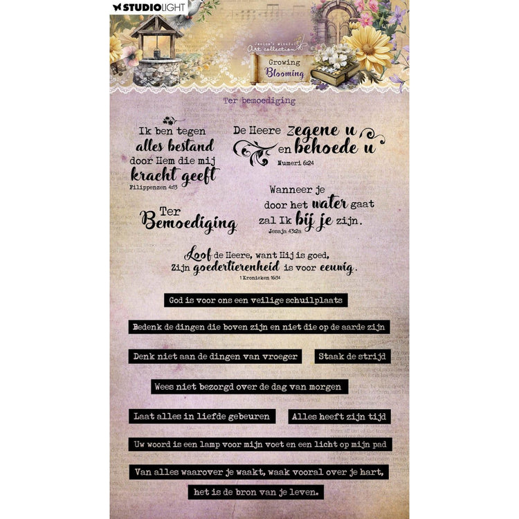 Studio light • growing blooming clear stamp ter bemoediging