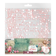 Studio light • jenine's mindful art acetate sheets sending you love white soft red - afbeelding 1