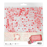 Studio light • jenine's mindful art acetate sheets sending you love white soft red - afbeelding 2