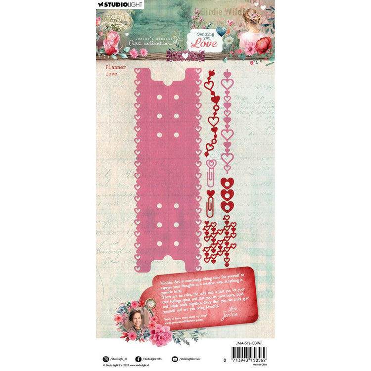 Studio light • jenine's mindful art cutting die sending you love planner love