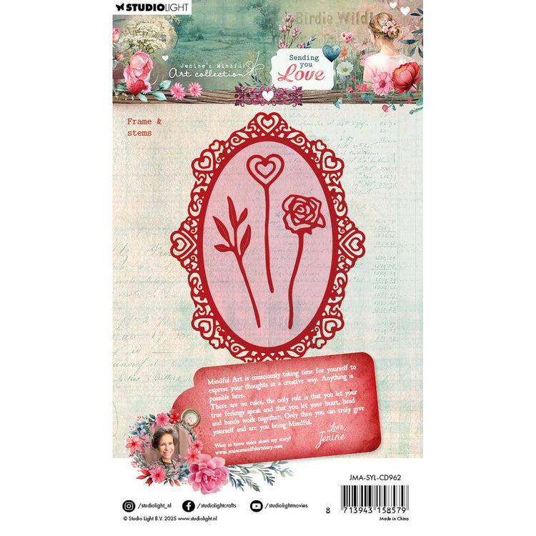 Studio light • jenine's mindful art cutting die sending you love frame stems