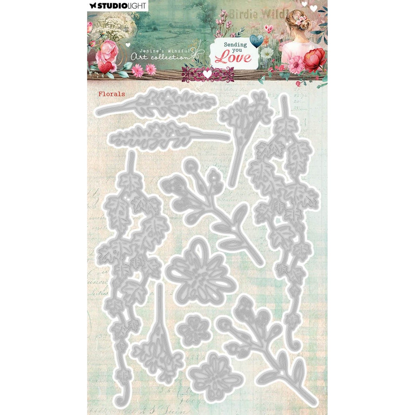 Studio light • jenine's mindful art cutting die sending you love florals