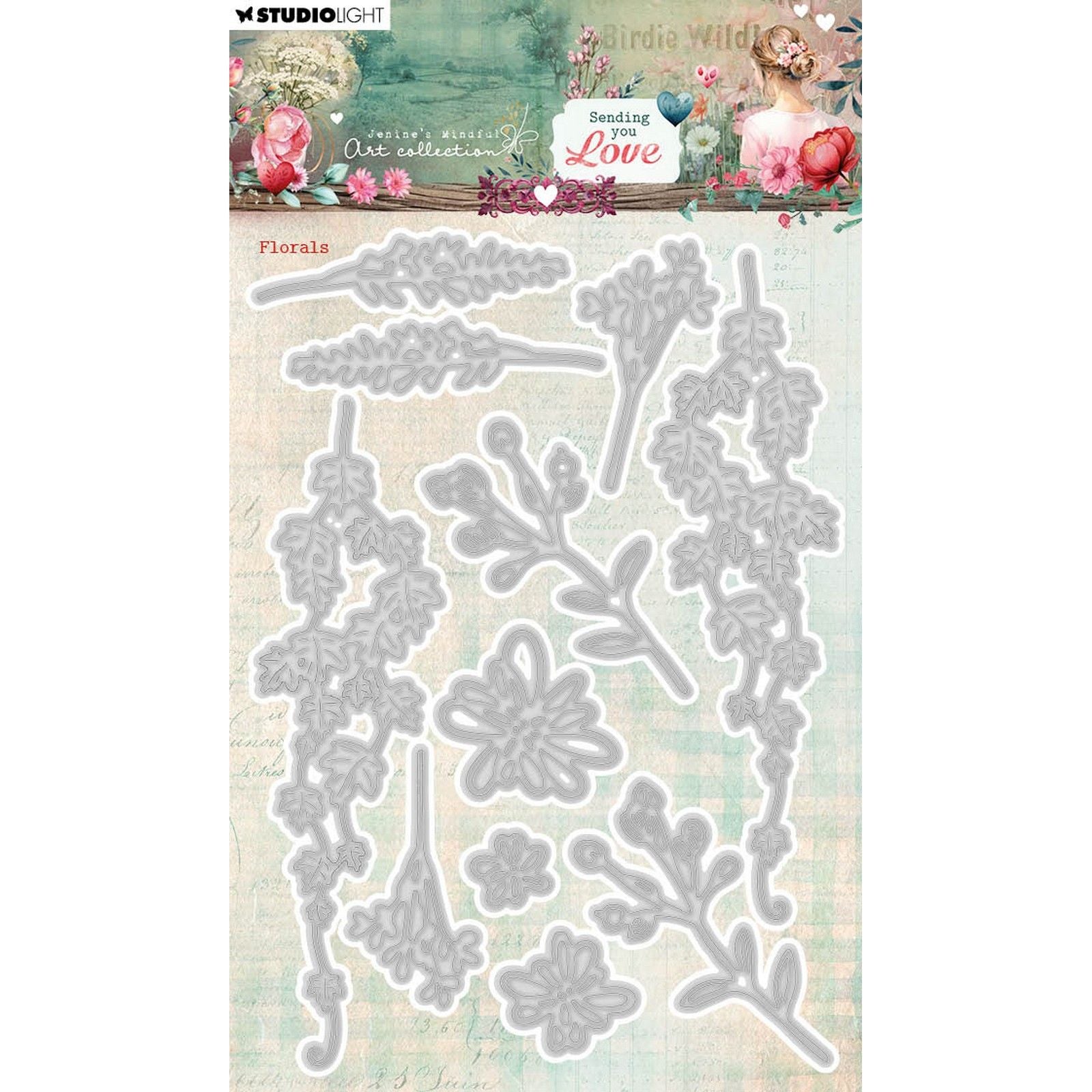 Studio light • jenine's mindful art cutting die sending you love florals