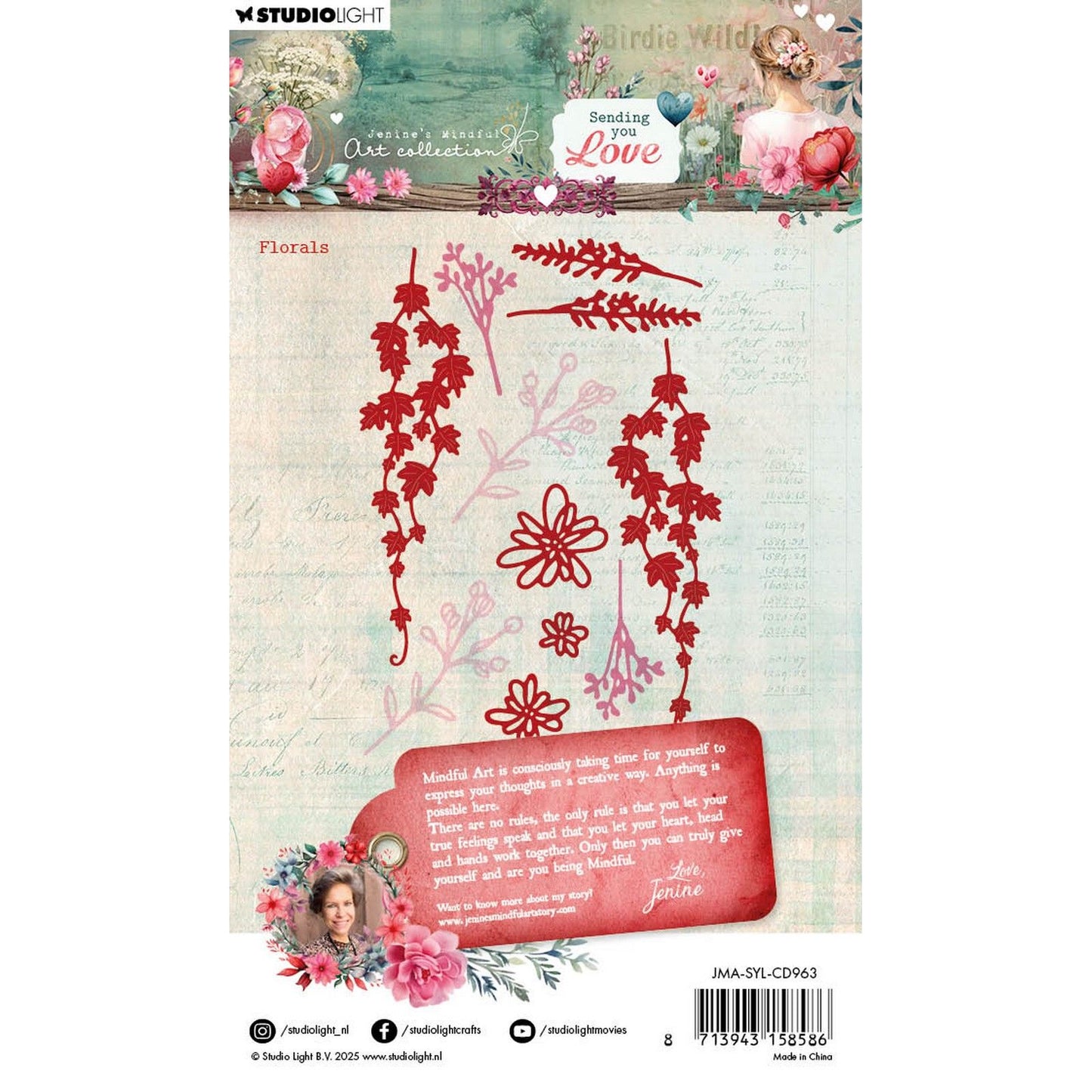 Studio light • jenine's mindful art cutting die sending you love florals