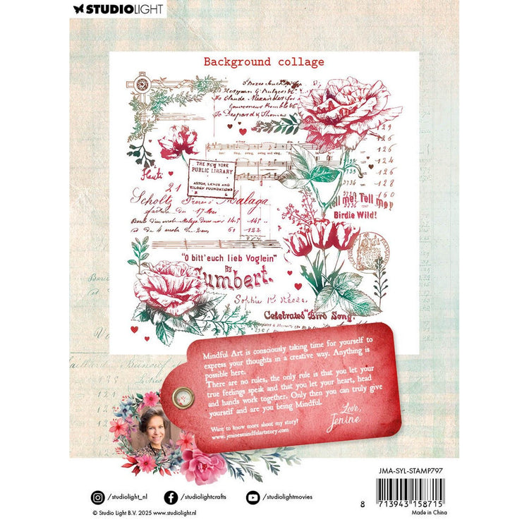 Studio light • jenine's mindful art clear stamps sending you love background collage