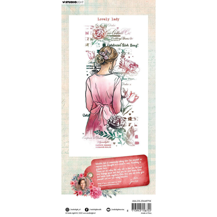 Studio light • jenine's mindful art clear stamps sending you love lovely lady