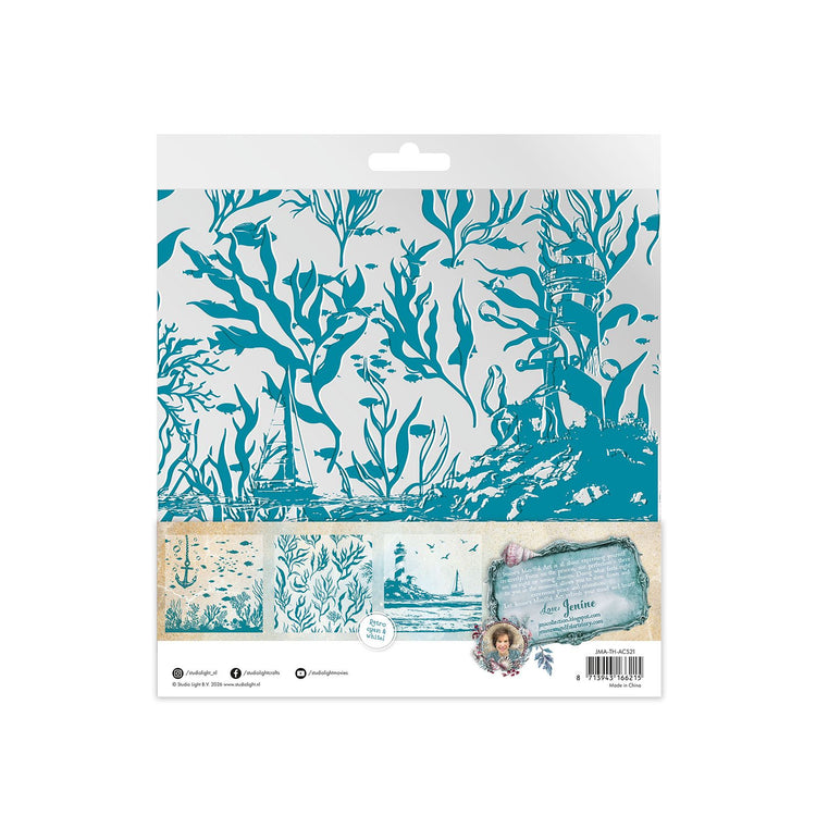 Studio light • tide of hope acetate sheets white retro cyan