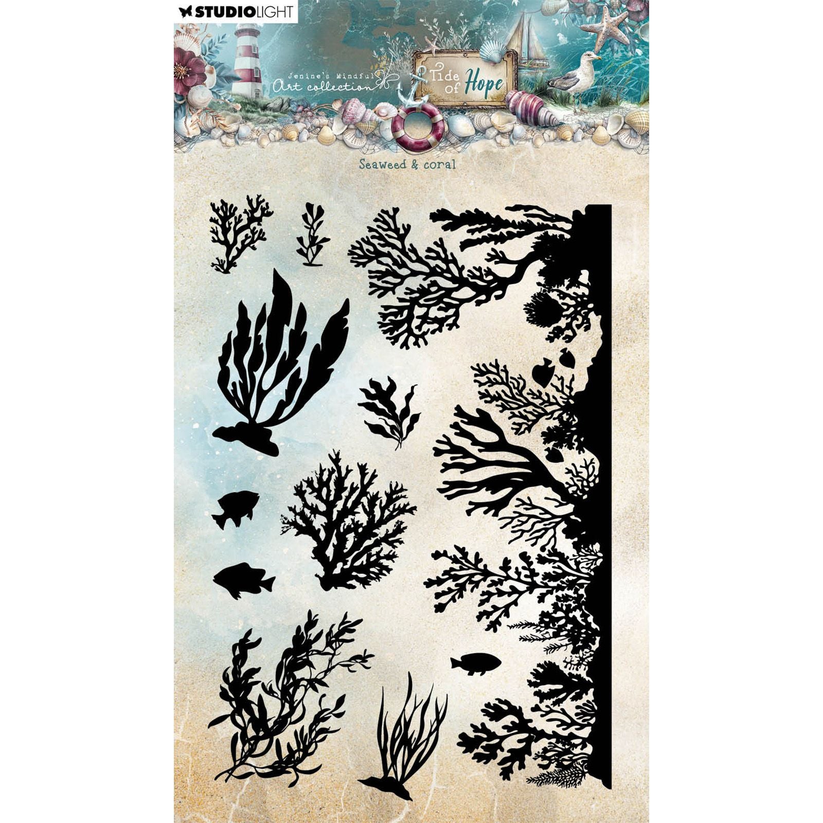 Studio light • tide of hope clear stamp seaweed coral