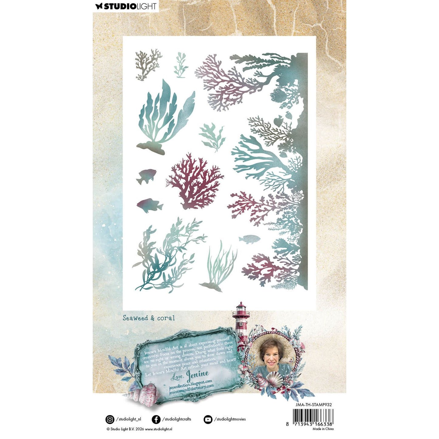 Studio light • tide of hope clear stamp seaweed coral
