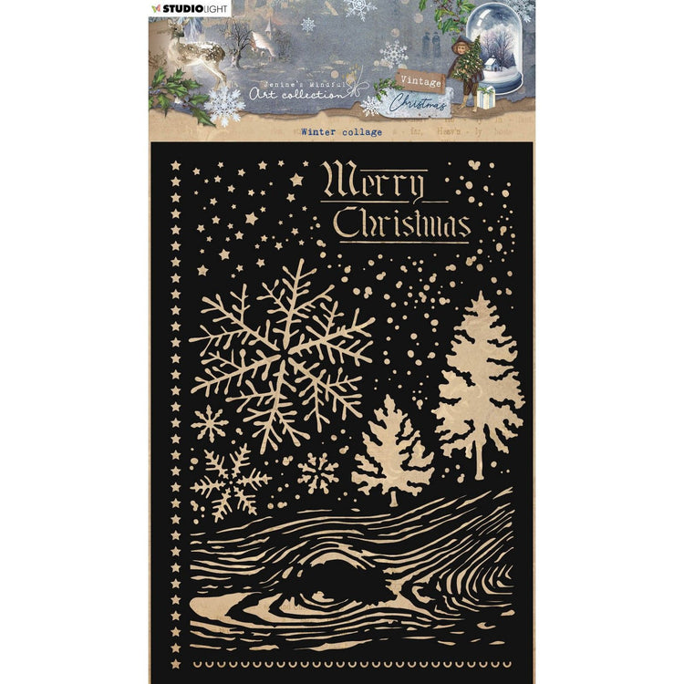 Studio light • vintage christmas mask winter collage