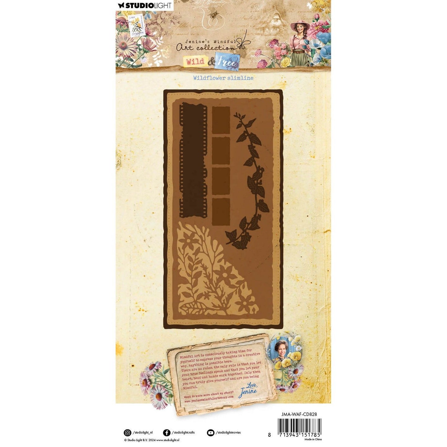 Studio light • wild free cutting die wildflower slimline