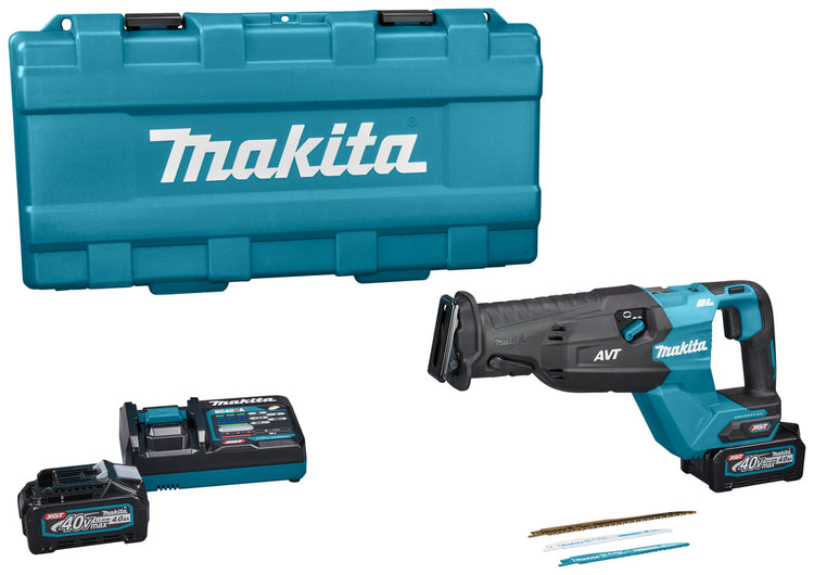 Makita jr002gm201 | 40v max | accu reciprozaag | 4,0 ah accu (2 st) | snellader | in kunststof koffer jr002gm201