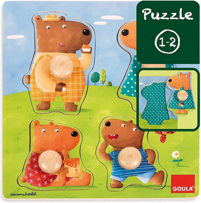 goula knopjes puzzel met 4 beren