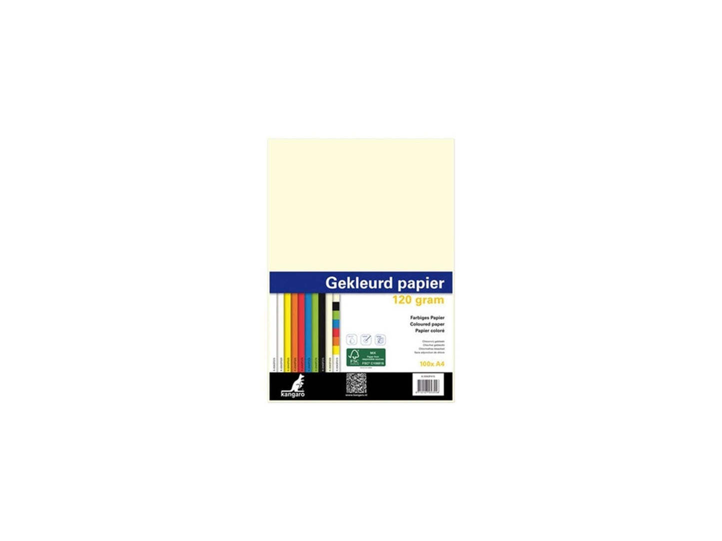 Kangaro papier basic a4 100vel roomwit 120gr