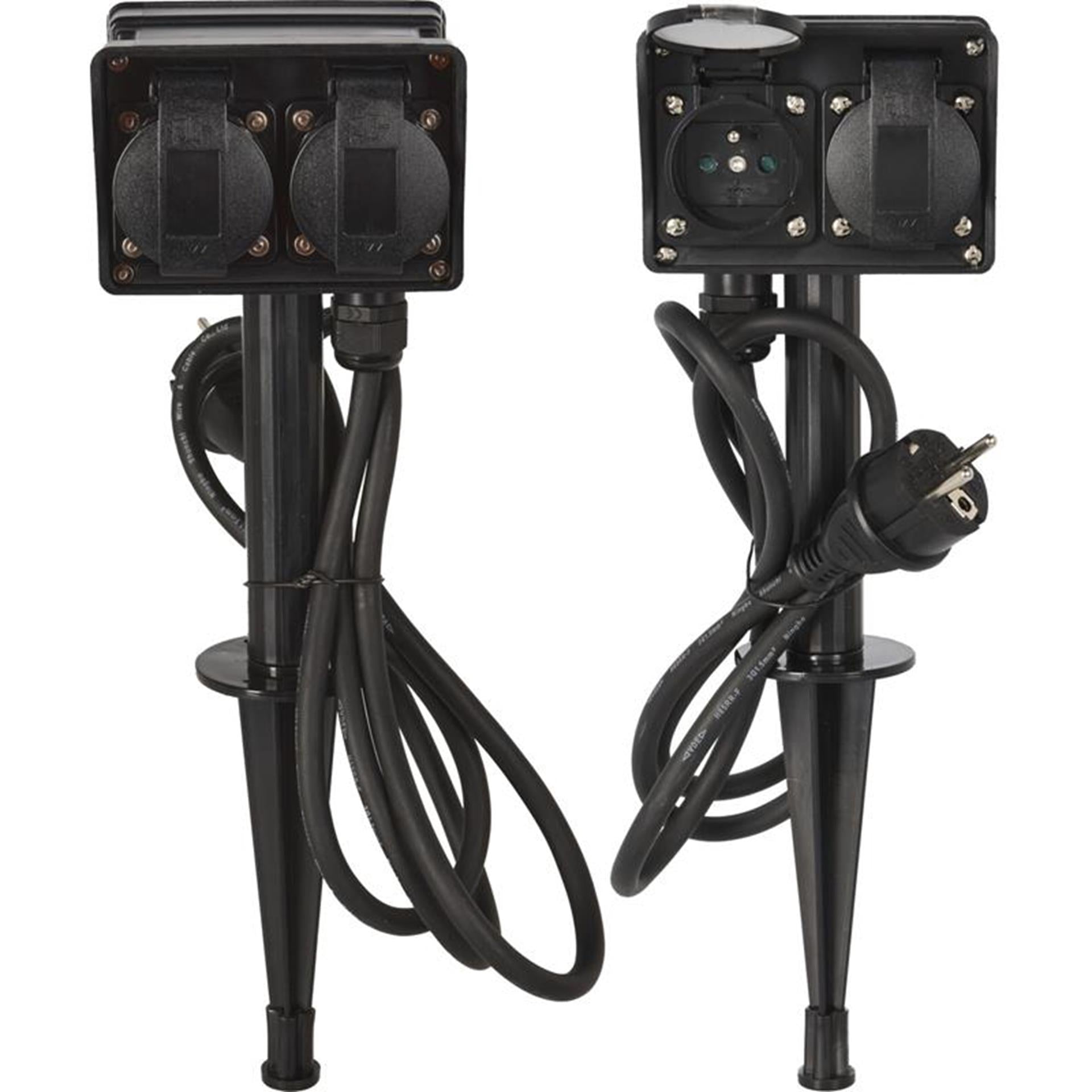 Pro garden tuinstekkerdoos voor buiten 4 stopcontacten 1,5m kabel