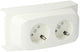 Enzo k40 contactdoos 2v ra wit