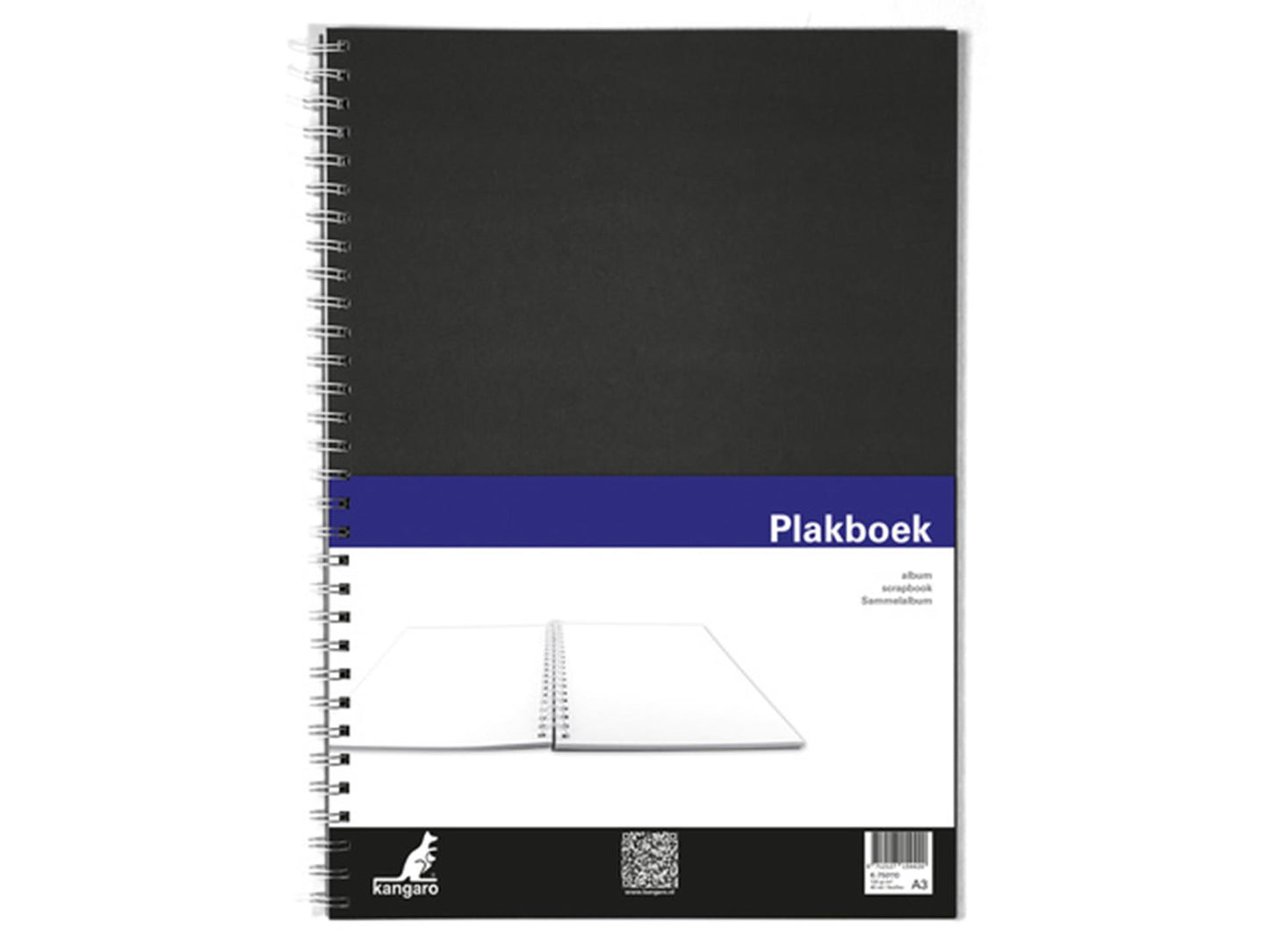 Kangaro plakboek - a3 - 120 grams - 80 pagina's - zwarte omslag