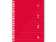 Kangaro 4 in 1 schrijfblok a5, gelinieerd rood