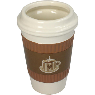 Kersten bloempot vaas coffee cup h16.5cm