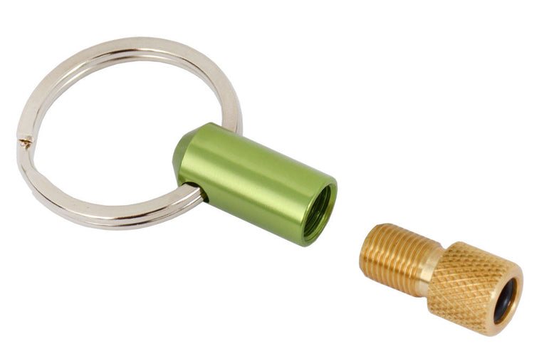 Katana key ring with valve adapter