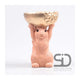Season inspired decoration eekhoorn met bak 14x12x22,5cm beigerood