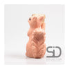 Season inspired decoration theelichthouder eekhoorn 20,5cm beige