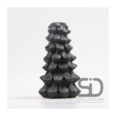 Season inspired decoration kaarsenstandaard 11x11x19 zwart