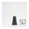 Season inspired decoration kandelaar kerstboom 10x10x15 zwart