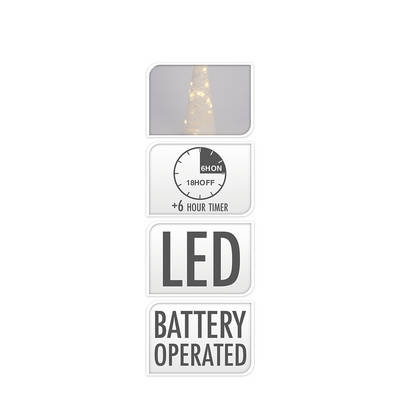Kegel led wit 40 leds 78cm