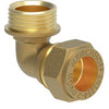 Kirchhoff messing overgangshoek 90°, blank, 18 mm x 1 2 ag, klemkoppeling voor koperen buis - 989452317