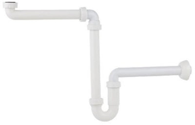 Kirchhoff polypropyleen ruimtebesparende sifon voor wastafel, 1 1 4 x 32 mm - 98833518