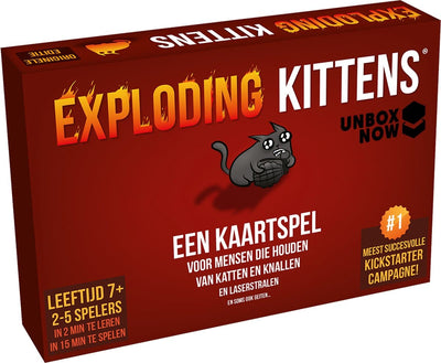 Asmodee exploding kittens originele editie: nederlandstalig kaartspel