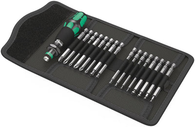 Wera kraftform kompakt 60 kk, 17-delig dopsleutel (zwart groen, bits met kogelkop)