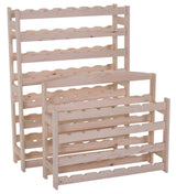 Sens wijnrek van grenenhout voor 28 flessen 73,5x88,5x28cm (hxbxd) blank hout - afbeelding 2