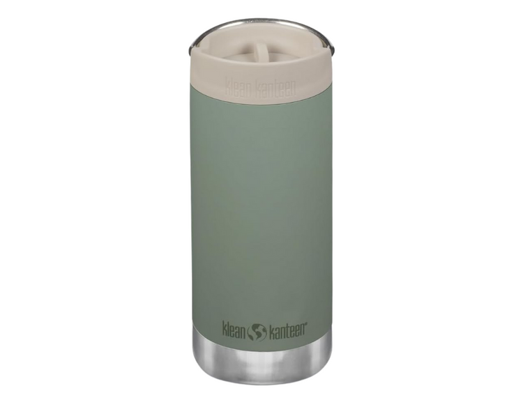 Klean kanteen thermosfles - tkwide - 355 ml (12 oz) - met koffiedop - groen