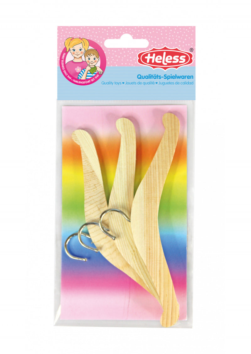 Heless poppen kledinghangers, 3st.